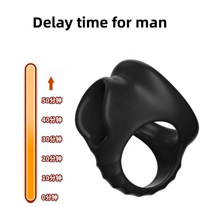 Adult Men's Triple Locking Cock Ring Penis Ring Sex Toys for Delayed Ejaculation