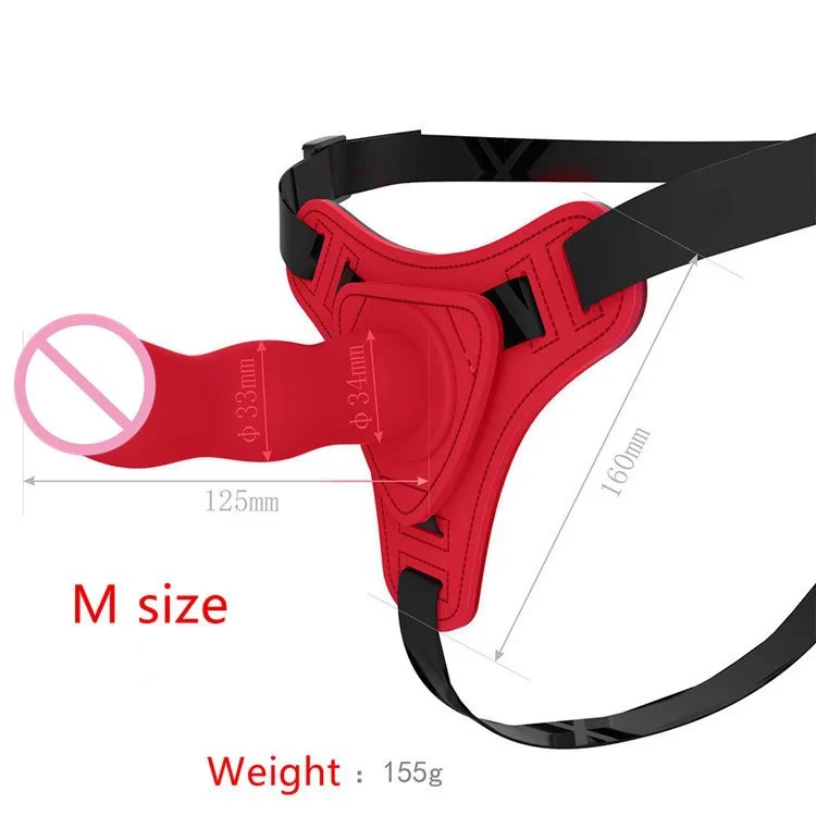 Silicone Leather Sex Bondage Penis Strap on Dildo With Belt Sex Toys for Lesbian Gay