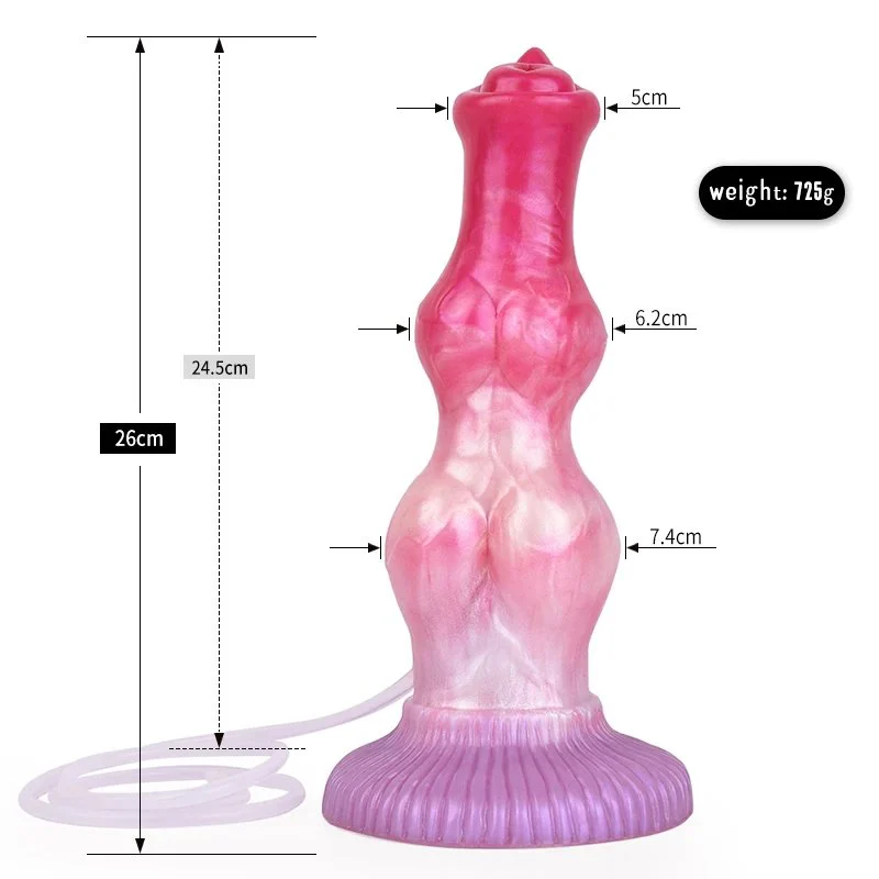 Huge Dog Squirting Dildo Peachiness Double Knot With Sucker Realistic Man Ejaculation Women Masturbation Sex Toy for Women