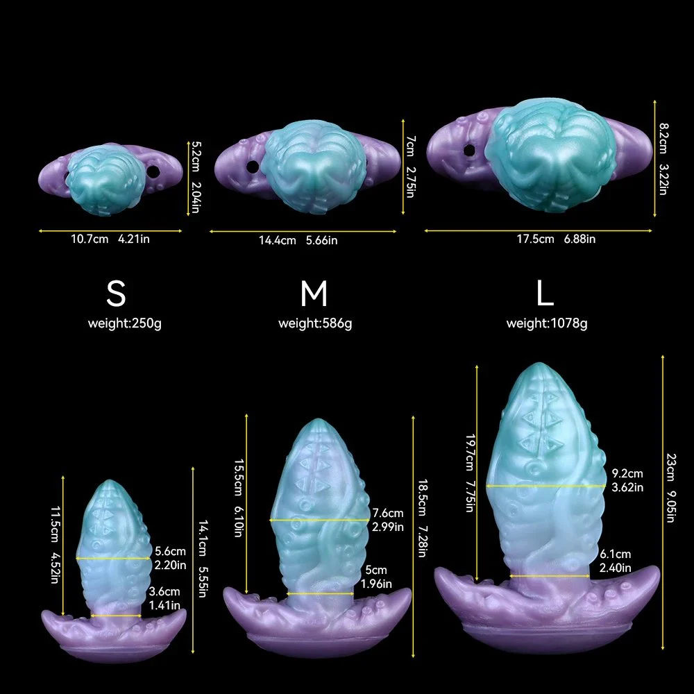 Octopus Anal Plug Silicone Monster Butt Plug Remote Control Vibrator Wearable Anal Dildo, Mouth Gag Adult Game