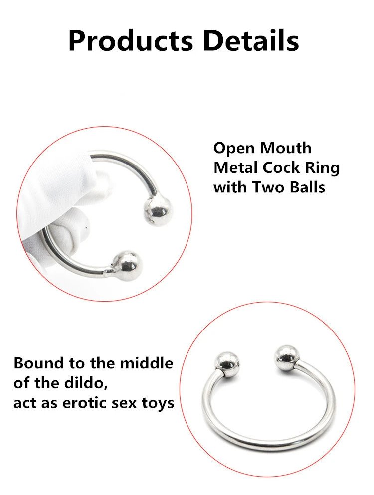 Penis Rings Stainless Steel Open Cuff Ring Glans Ring Erenction Enhancing Sex Toys for Men