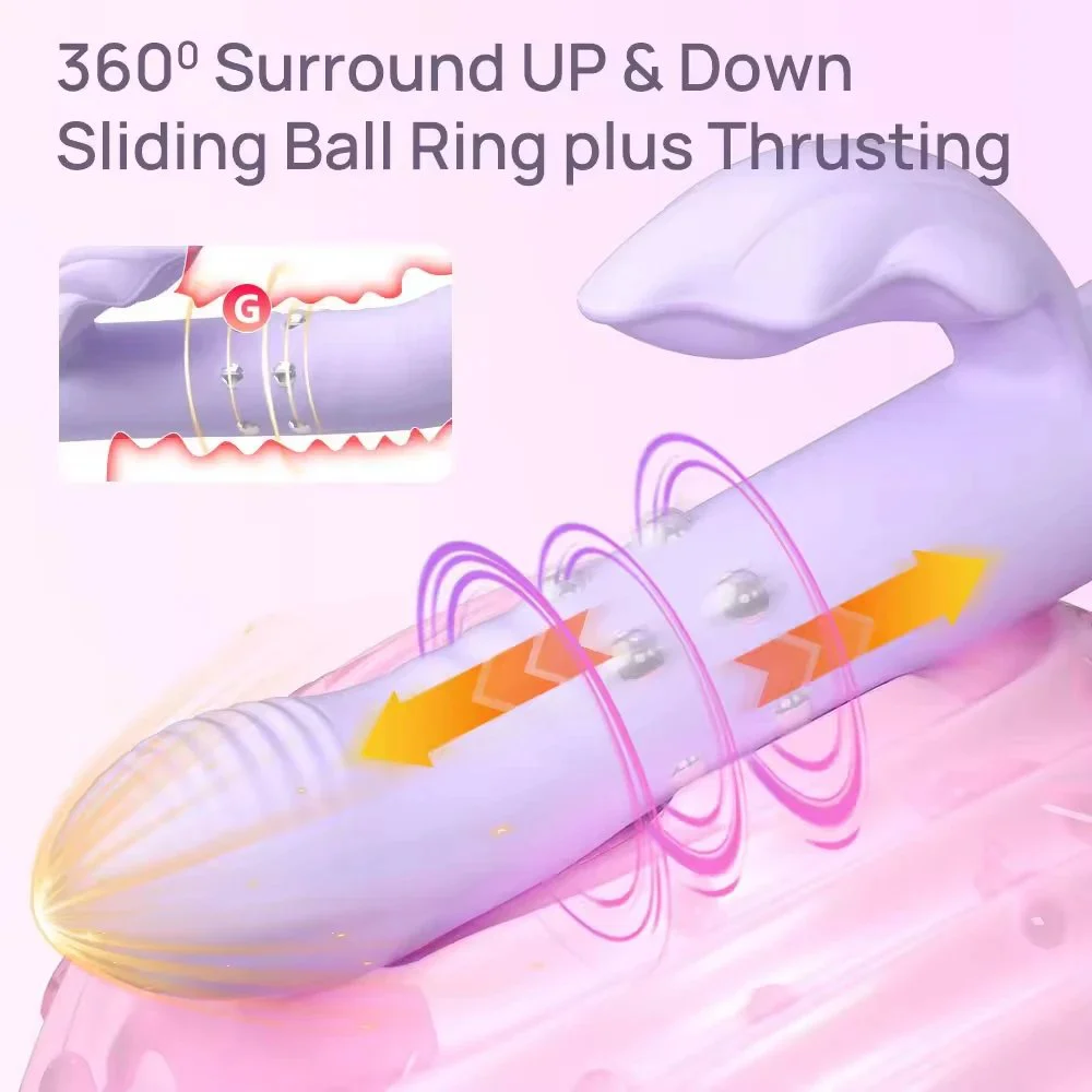Upgraded Version of the Vibrating Rotating Ball Female G-spot Stimulation Massage Rod Charging Silicone Sex Toys