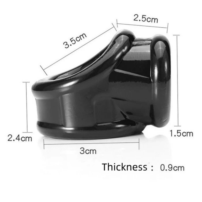 Men's Triangular Black TPE Soft Penis Ring for Men Adult Sex Toys