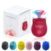 Rose Silicone Women's Vibrator Clitoral Sucking and Nipple Stimulator Adult Sex Toys Female Masturbator for Couples