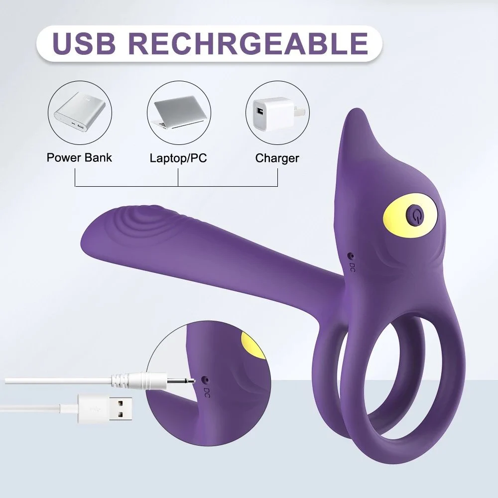 Vibrating Cock Ring Couples Sex Toys Dual Penis Ring Vibrator Clitoral Stimulator G Spot Vibrator Adult Toys for Men Women