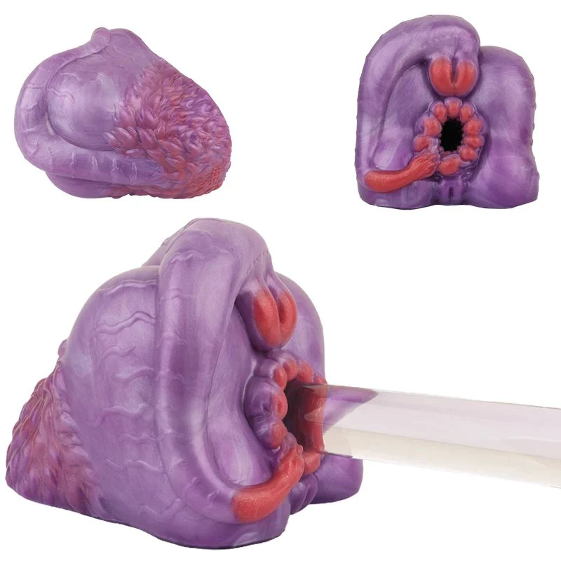 Purple Red Silicone for Adult Men Fantasy Animal Ass Male Masturbator Realistic Vagina Pocket Pussy Sex Toys