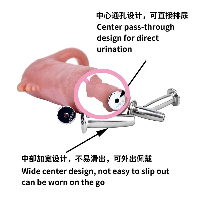 Sex Product for Men Urethra Plug Sex Toys Products Stainless Steel Beads Urethral Sounds Plug with 5 Size Horse Eye Stick