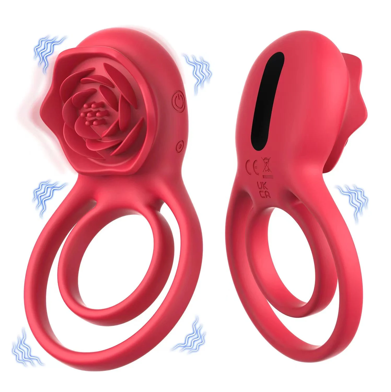 Couple Sex Toys Rose Remote Control Vibrating Men Penis Cock Ring Clitoral Stimulator