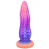Luminous Silicone Octopus Dildo Super Large Anal Plug for Women Masturbation