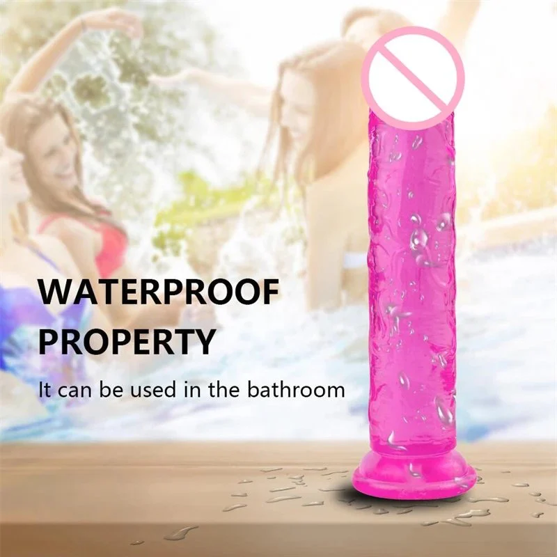 Large PVC Female Dildo Vibrator Realistic Adult Sex Toys for Men TPE and Silicone Material
