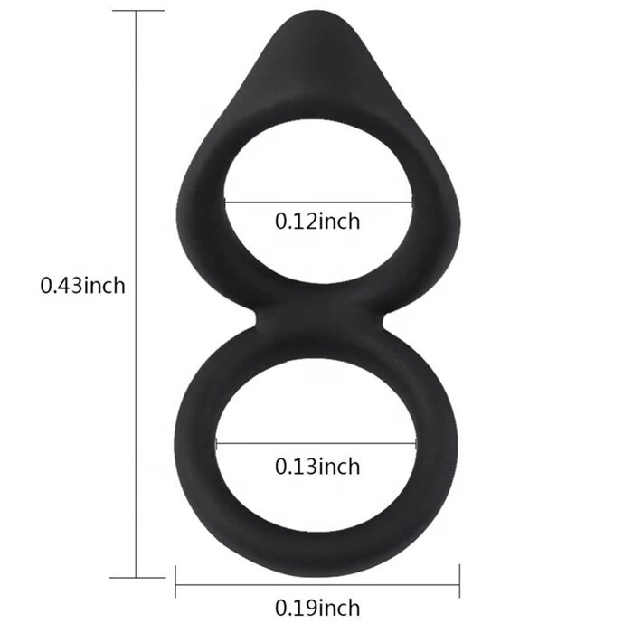 Silicone Double Penis Ring Toy for Men Effective in Enhancing Erection and Delay Ejaculation