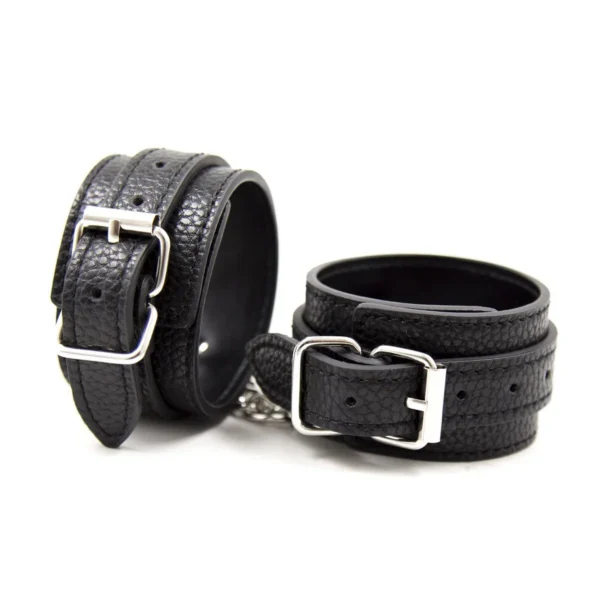 Handcuffs Leather Shackle Sex Handcuffs Needle Buckle Sex Hand Chain Shackle Footcuffs