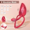 Waterproof USB 9 Modes App Control Vibrating Cock Ring Couples Mens Cock Ring Underwear