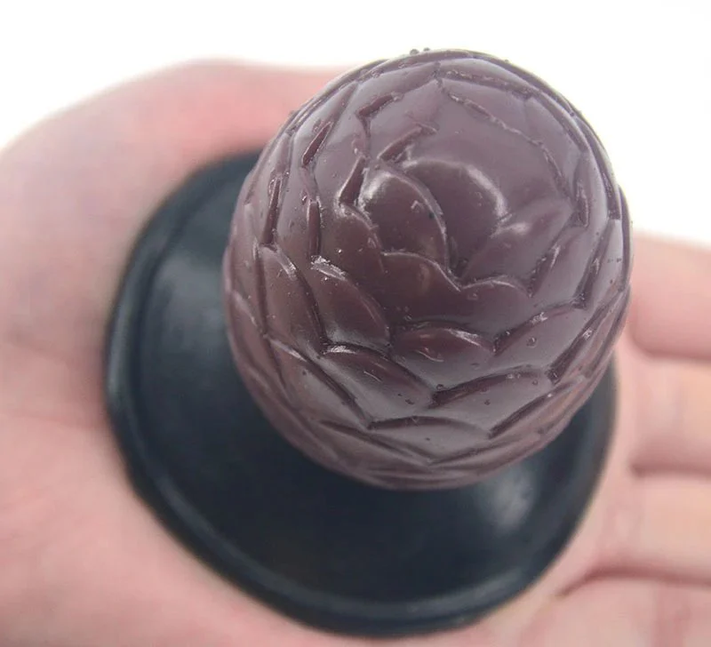 Unique Pine Cone Anal Plug Dildo 9.5cm with Strong Suction Cup G Spot Stimulate Adult Sex Toy
