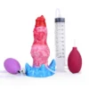 Inflatable Dragon Dildo with Knot Fantasy Dildo Adjustable Thickness Huge Squirting Dildo with Sucker Animal Anal Toys