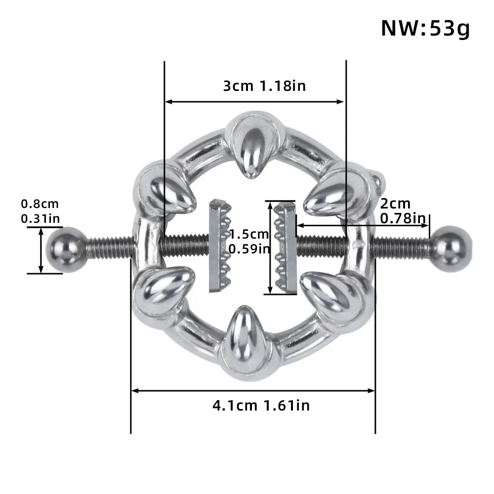 Sex Stimulator Breast Clip Cosplay Sex Play Props Flirting Toy Nipple Clamp With Metal Chain Stainless Steel Nipple Clips