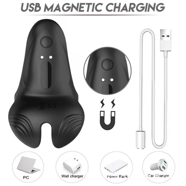 IPX7 Wearable Silicone Electric Stimulate Prostate Massager Vibrating Anal Butt Ejaculation Ring Vibrator for Adult Anal Toys