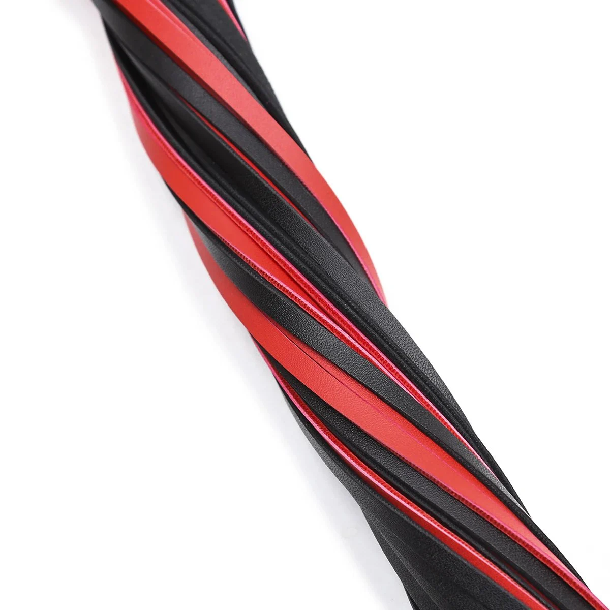 Bondage Whip Braided Handle PU Leather Whip Bright Leather Fun Handle Tune Game Queen Whip Adult Sex Toys