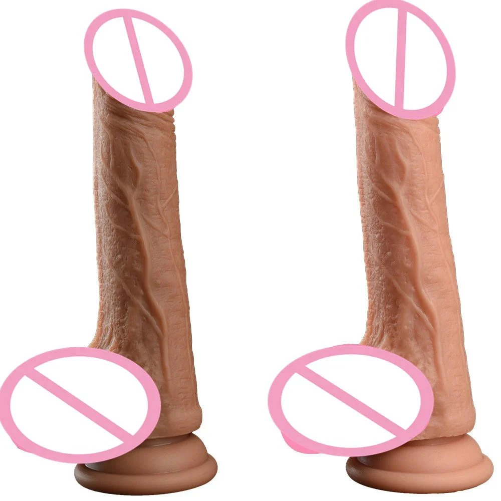 Female Masturbation Sex Toys Women Dildos Realistic Suction Cup Super Soft Silicone Dildo 19cm