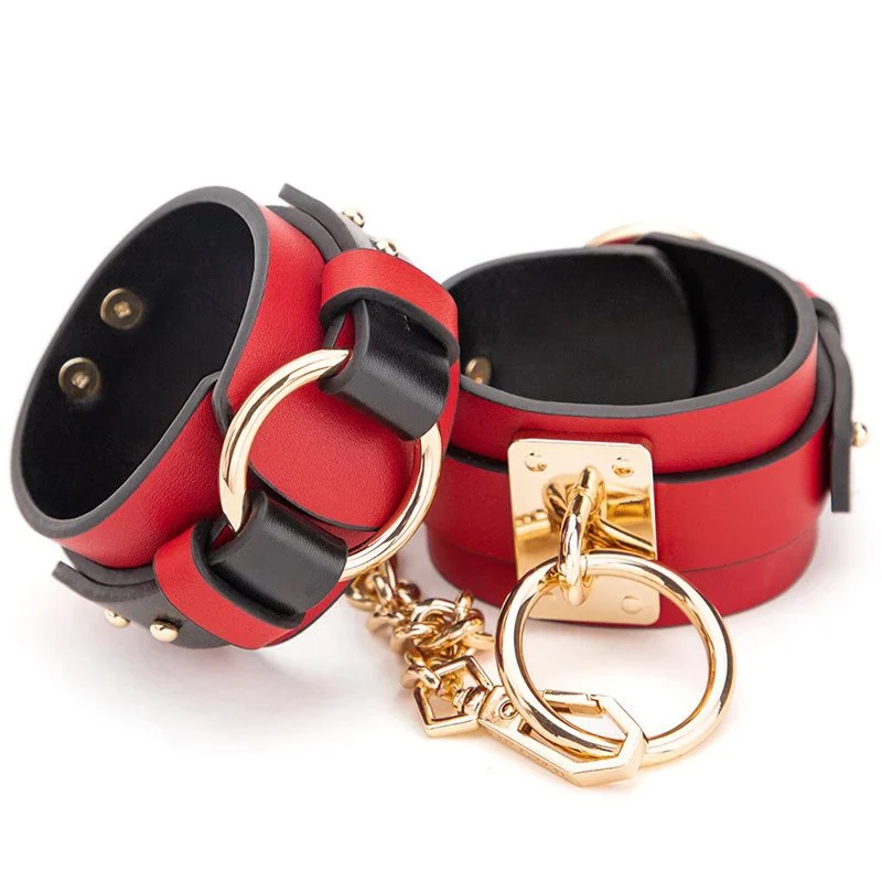 Games Product Couple Sex Toys Bondage Gear Handcuffs Leash PU Collar for Adult Foreplay Pleasure
