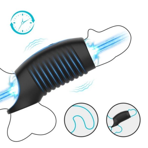 Men's Sex Toys Vibrating Silicone Penis Rings and Sleeves with Delay Time Features
