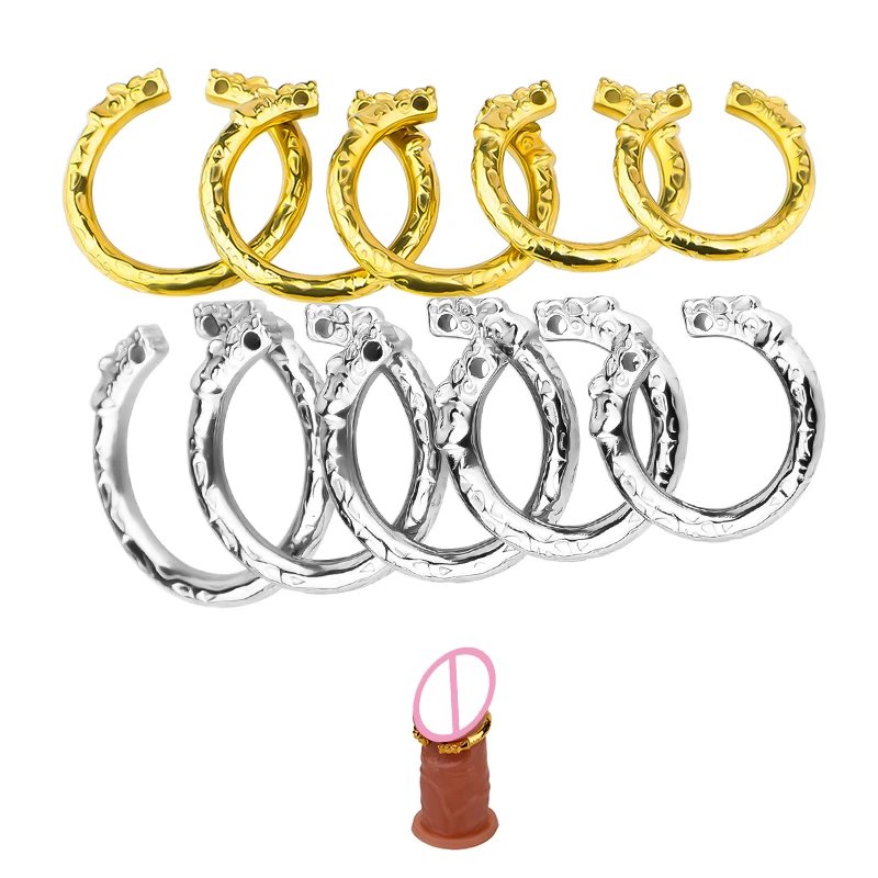 304 Stainless Steel SM Skin-friendly tiger Head Sperm Lock Ring 2 Colors Cock Rings Reusable Penis Rings for Men