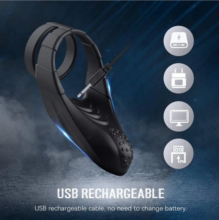 10 Modes Waterproof G-spot Dual Cock Rings Vibrating Elephant Cock Ring Men Sex Toys