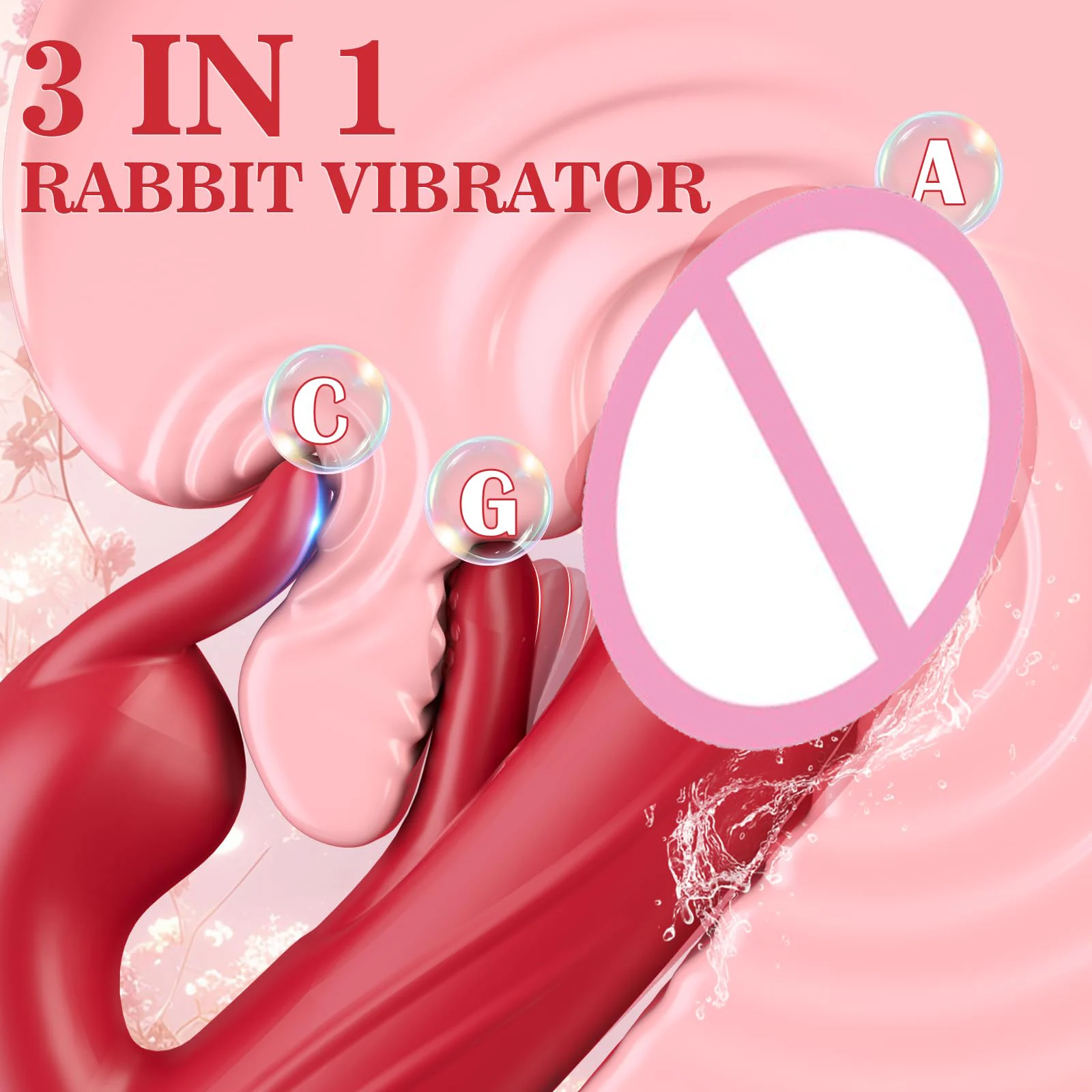 Flapping G Spot Dildo Vibrator Clitoral Nipple Stimulator Massager Adult Sex Toys Rabbit Vibrator for Women Female Masturbation