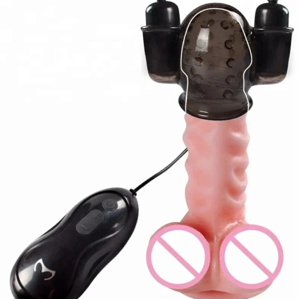Male Sexual Ability Training Masturbator Delayed Ejaculation Vibrating Glans Penis Sleeve