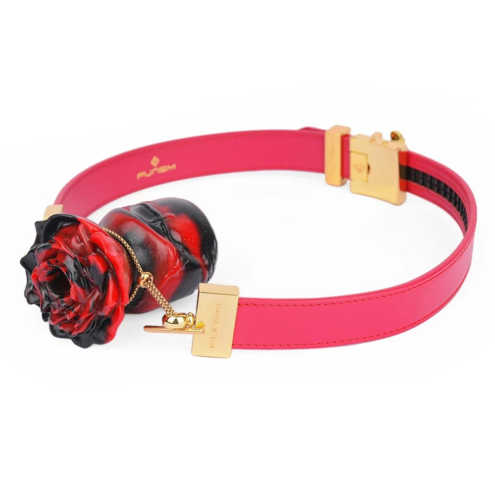 Soft Liquid Silicone Gag Leather Bondage Cosplay Couple Flirting Sex Toy Gag Set Game Toys