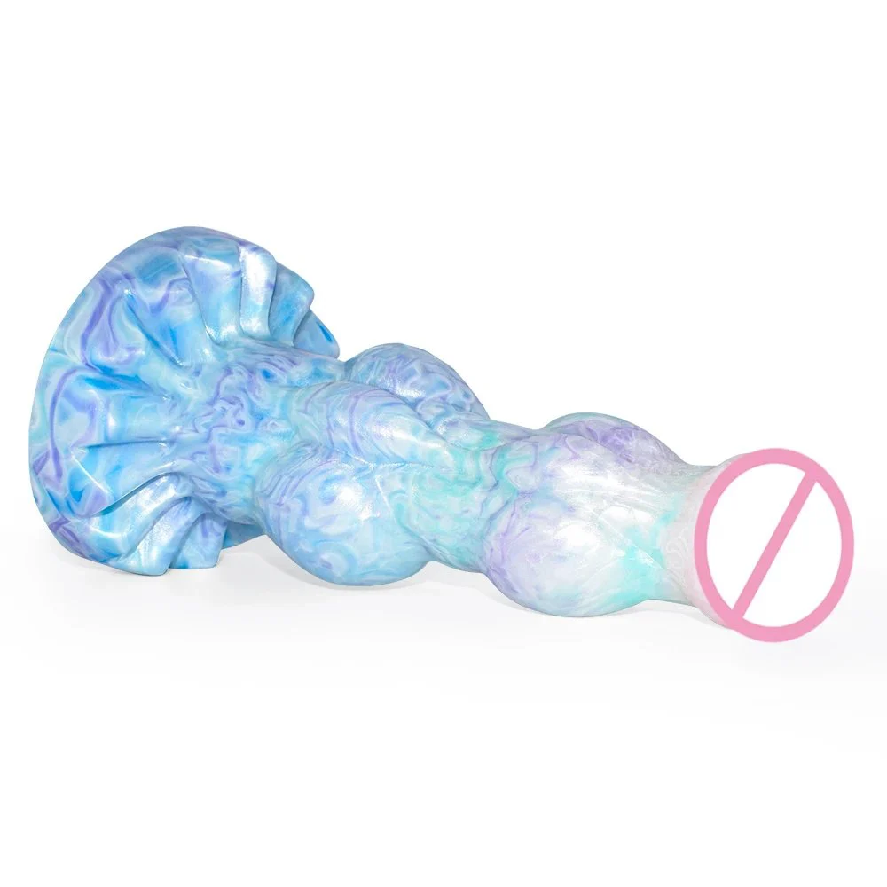 Large Knot Dog Horse Dildo With Sucker Big Dong Colorful Anal Plug Fantasy Animal Penis Silicone Sex Toys for Women