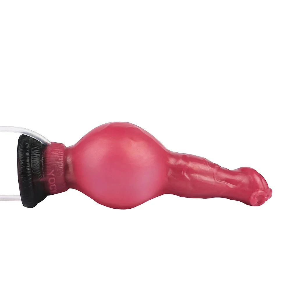 Inflatable Ejaculation Dildo Fantasy Monster Wolf Penis Soft Silicone Female Masturbator Adult Fun Sex Toys