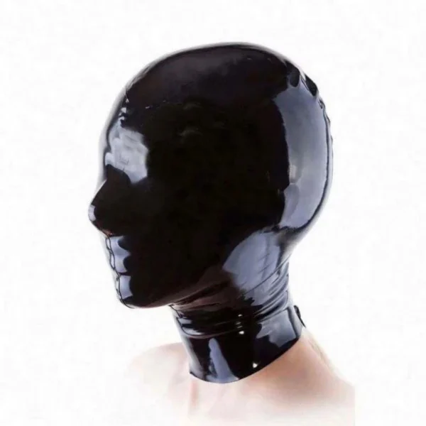 Sexy Latex Headgear Hood with Zipper Role Play Cosplay One Adult