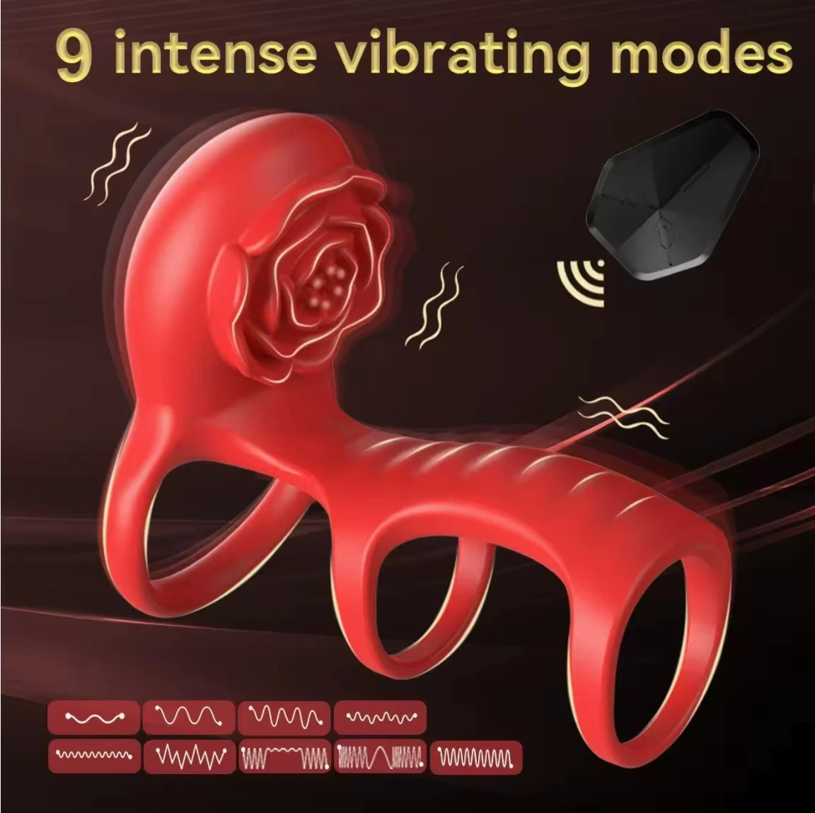 App Control Male 3 Rings Masturbation Sharing Clitoral Stimulation Passion Lock Ring Vibrator For Adult