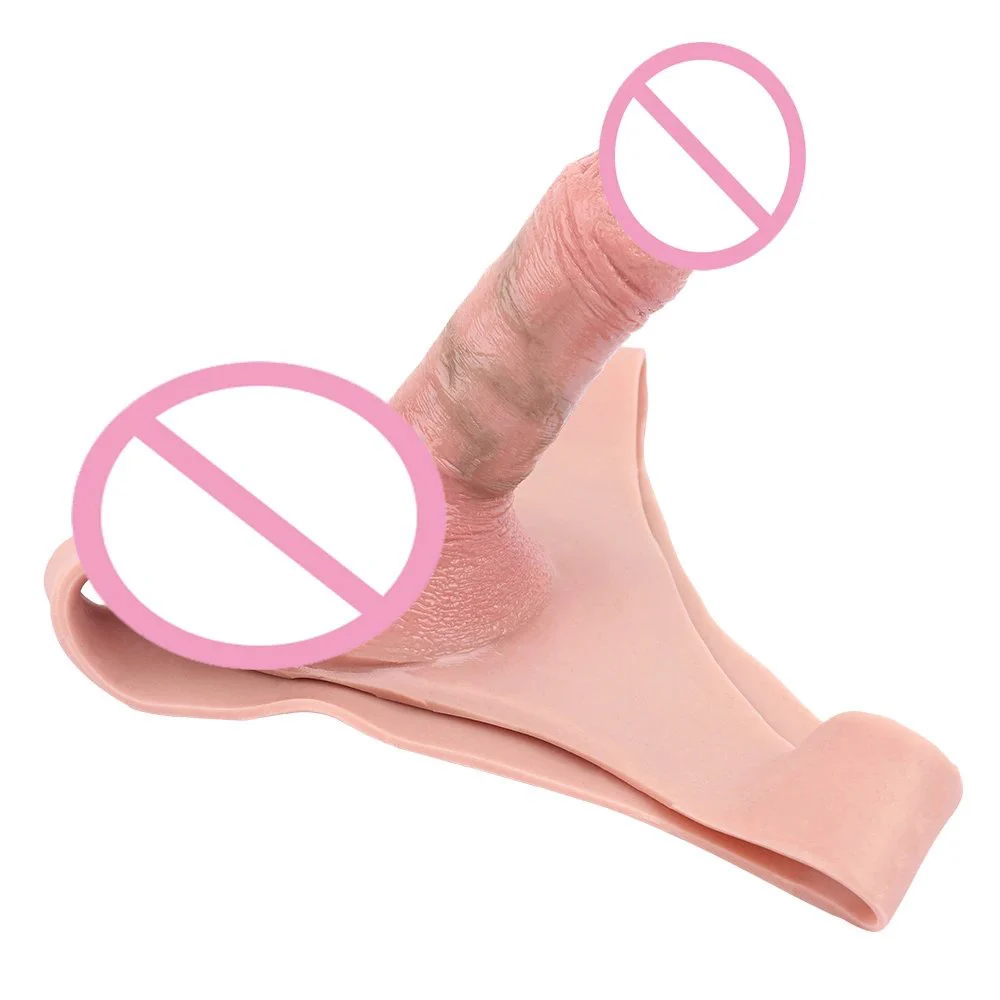 1072g Liquid Silicone Soft Hollow Sleeve Dildo Triangle Panties Wearable Dildo Strap on Dildo Realistic Sex Toy for the Couple