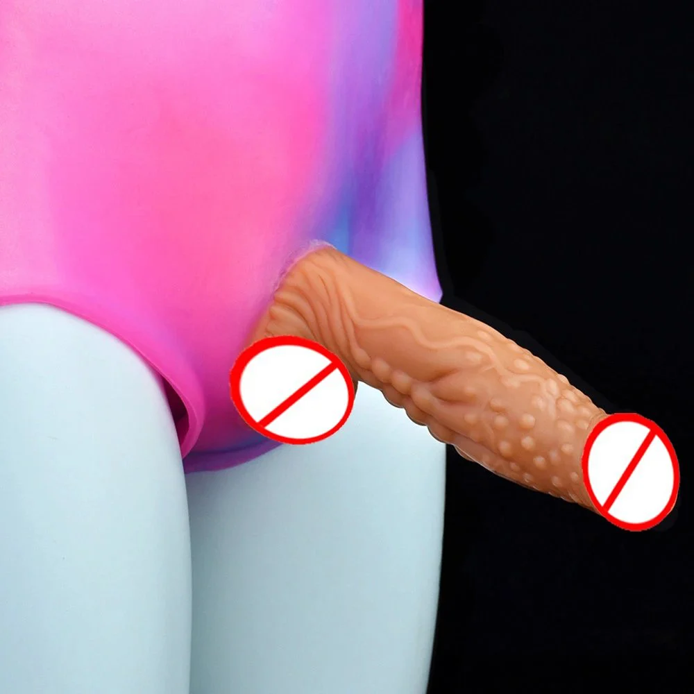 Bondage Toy Leather Pants and Dildo Combination of Gay Adult Products for Lesbians