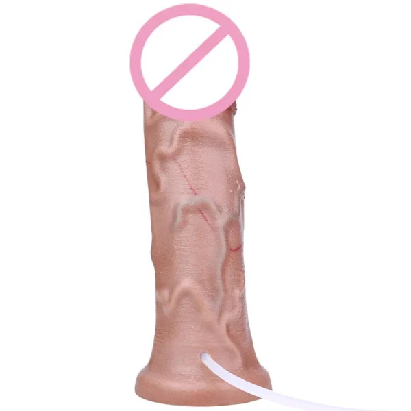 Simulated Suction Cup Dildo Experience Realistic Medical Grade Silicone Material Spray Dildo for Lesbians