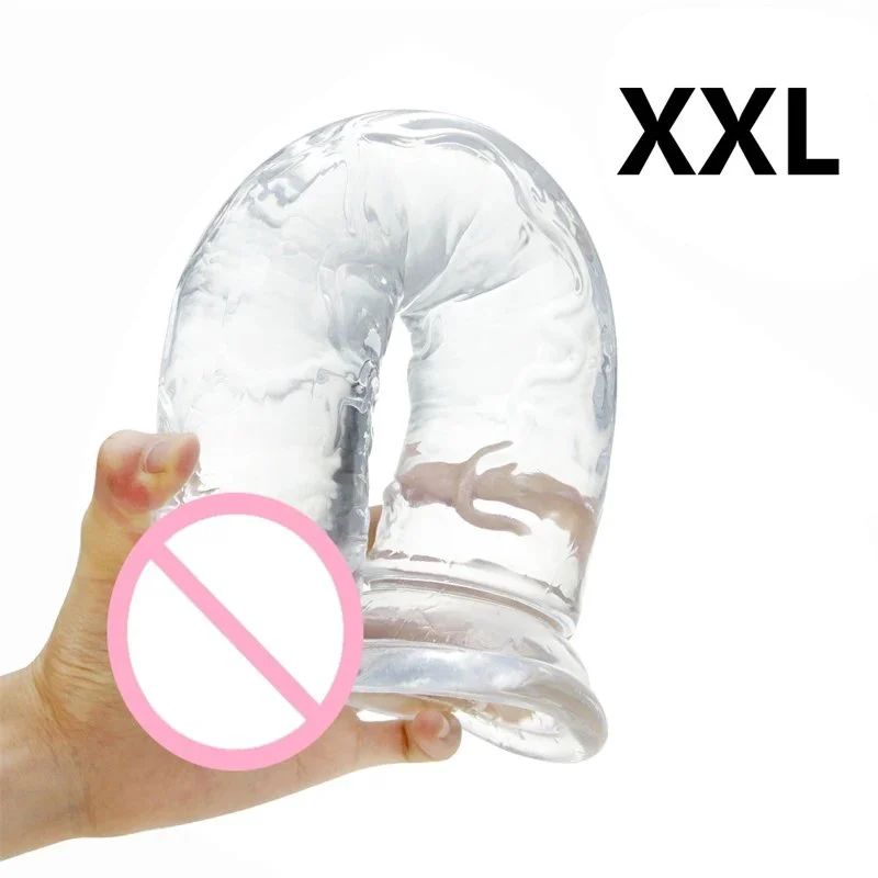 Large PVC Female Dildo Vibrator Realistic Adult Sex Toys for Men TPE and Silicone Material