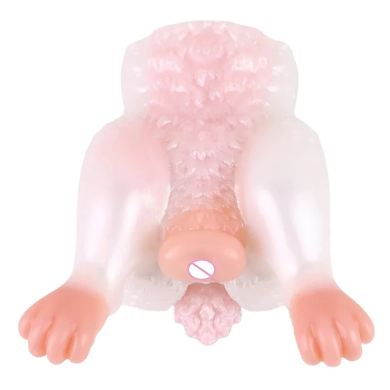 Silicone-based Male Masturbator Shaped Like a Miniature Pig Featuring a Dual-channel Design and a Strong Sense of Envelopment