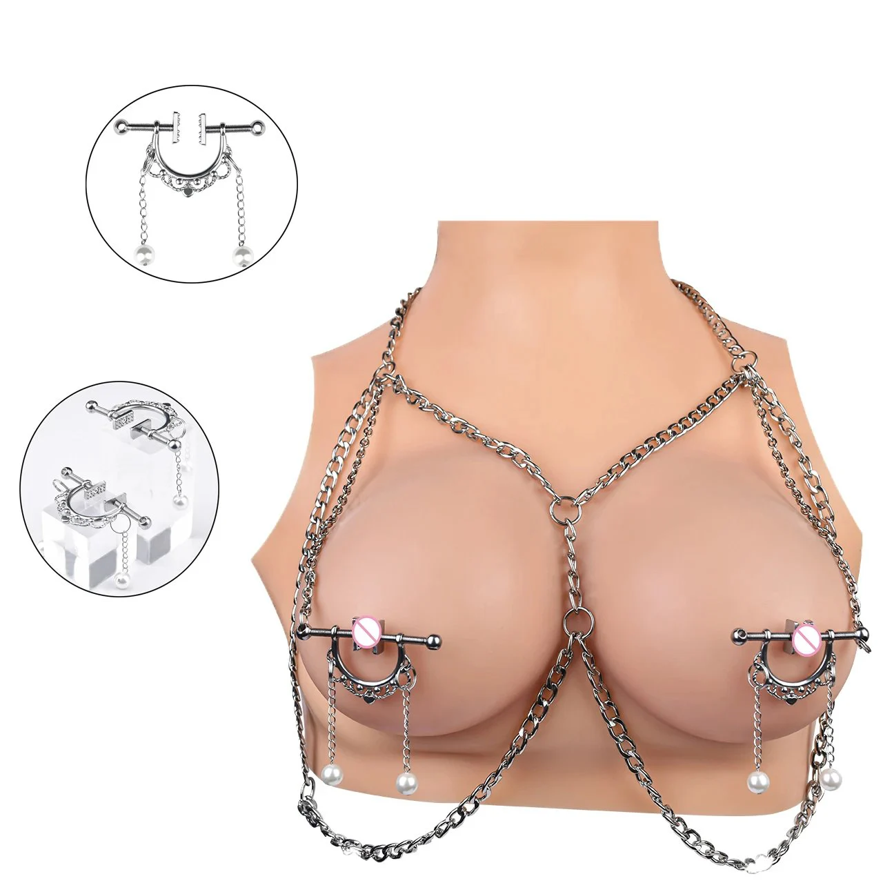 Pairs of Nipple Clamps Golden Chain Matched for Women Sexy Breast Drop Shipping