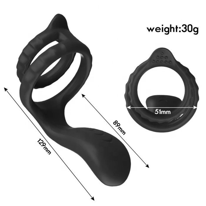 Silicone Tornado Style 10 Frequency Vibrating Cock Ring for Men Delay Ejaculation Sex Product