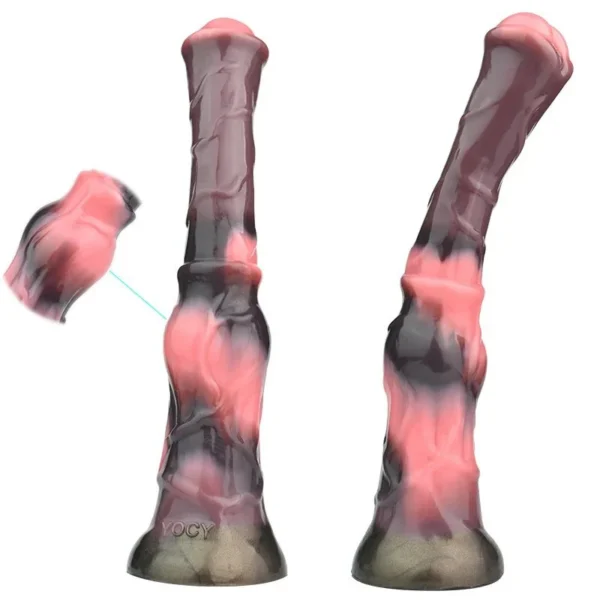 Long Horse Dildo,Soft Flexible Horse Dildo Silicone Realistic Animal Dildos, Realistic Horse Dildo with Suction Cup