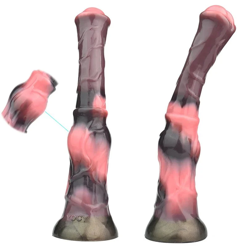 Long Horse Dildo,Soft Flexible Horse Dildo Silicone Realistic Animal Dildos, Realistic Horse Dildo with Suction Cup