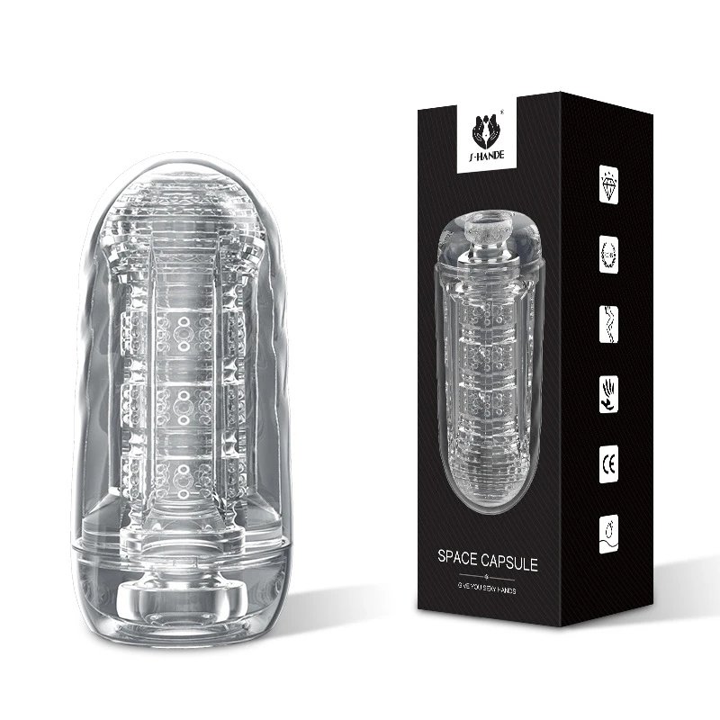 Male Penis Exerciser Transparent Squeeze Masturbation Cup Air Suction Pocket Pussy Portable Adult Intimate Toy