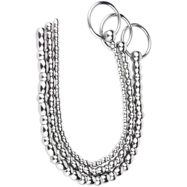 Stainless Steel Prostate Massage Beads Glans Cap Penis Insert Prostate Sex Toy Metal Anus Stimulation Urethral Toy for Men