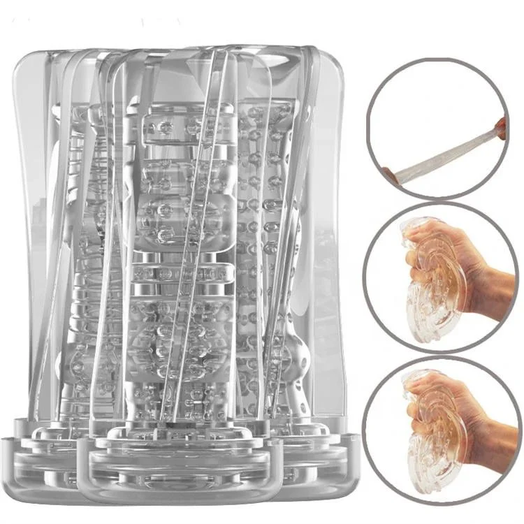 Soft Pocket Pussy Male Masturbation Cup Sex Toys Transparent Masturbator Cup