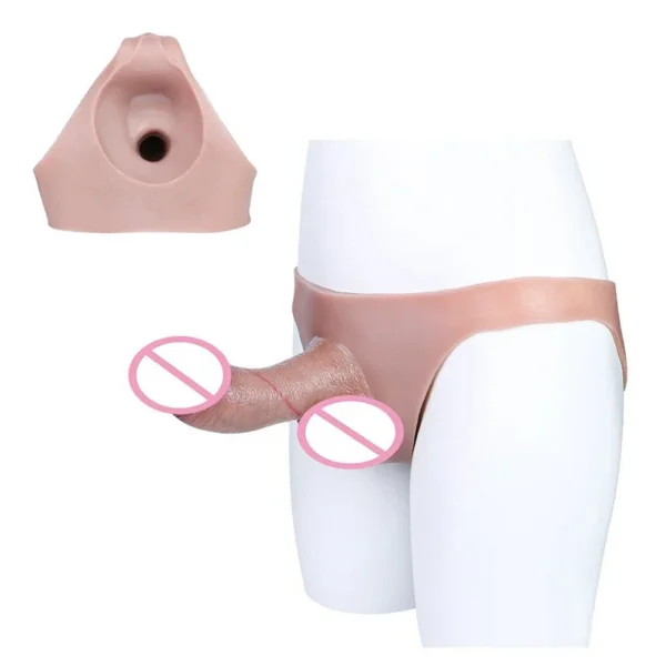 Hollow Strap-On Dildo Silicone Wearable Panties Transgender Clothing Ultra Elastic Harness Dildo Pants Sex Toys for Gay Couples
