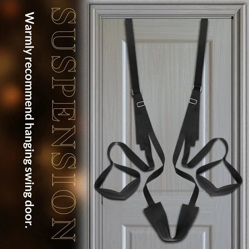 Straps Neck Wrist Thigh Sex Sling Ankle Kits Bondage Adult Sex Toys with Adjustable Kinky Bed Restraints Set Toys for Couples