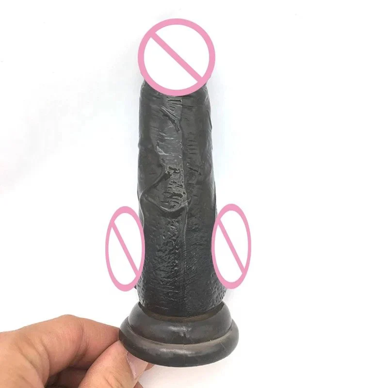 Simulation Suction Cup Dildo Big Glans Penis Rubber Artificial Penis