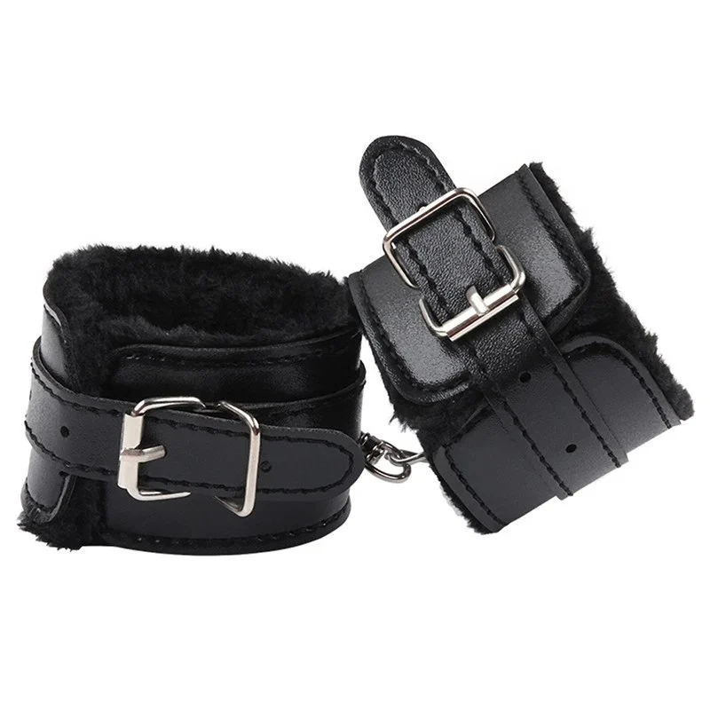 Rainbow Leather Cross Buckle Handcuffs Ankle Cuffs Bondage Cross Cuffs Restraints Straps Erotic